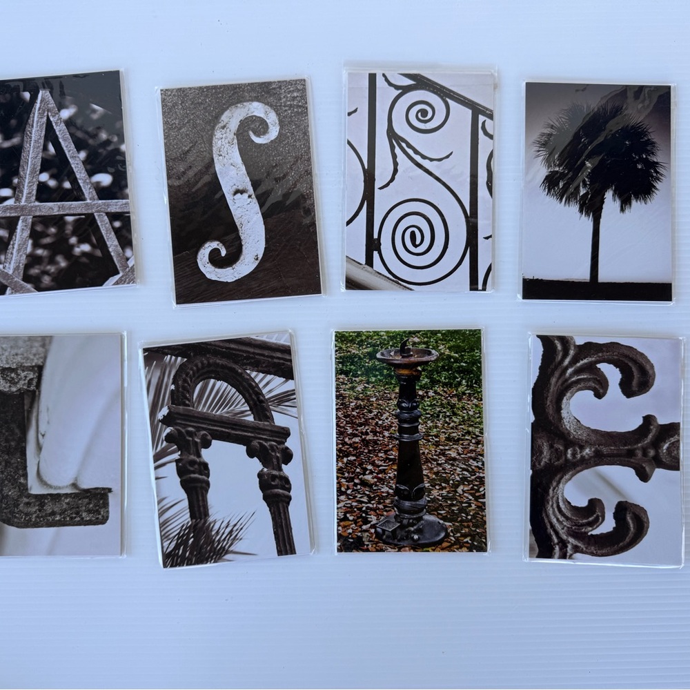 Set of 8 Black & White Architectural Photography Art Prints Postcards